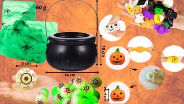 КОРЗИНКА СЛАДКИЙ CAULDEL С 23 АКСЕССУАРАМИ СКВИТ ШАРИКИ ГЛАЗА ПАУТИНКА 24 ЧАСА