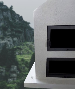 Духовка непрямого нагрева DUO для хлебной пиццы, белая дверца со стеклом