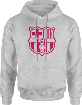 MĘSKA BLUZA Z KAPTUREM BARCELONA R. XL BAWEŁNIANA DRESOWA NADRUK