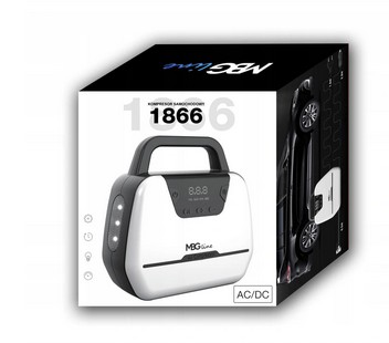 ПОРТАТИВНЫЙ АВТОМОБИЛЬНЫЙ КОМПРЕССОР 12 В / 230 В, светодиодный ЖК-дисплей