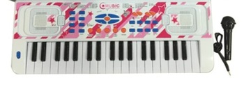 Интерактивная органная клавиатура для фортепиано со светодиодной подсветкой, розовая 6605