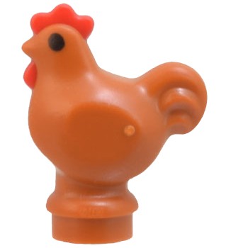 LEGO KURA 1413pb01 PTAK Chicken 6319680 Dark Orange kurczak 1szt