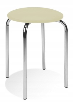 TABORET STOŁEK METALOWY CHICO-CR KREMOWY NOWY STYL