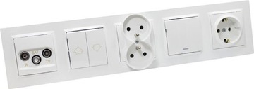 CONTACT SIMON 10 ДВОЙНАЯ РОЗЕТКА С ЗАЗЕМЛЕНИЕМ