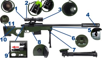 Снайперская винтовка AWP с шариками AIR SOFT GUN SCOPE