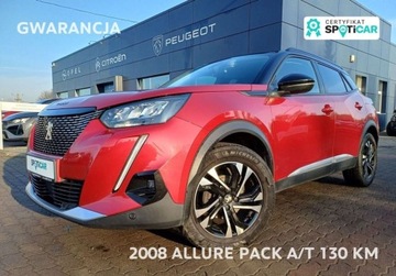 Peugeot 2008 II SUV 1.2 PureTech 130KM 2020 Peugeot 2008 2008 Allure 130KM I wl. serwisowany w ASO GWARANCJA 1.2