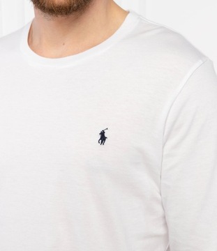 polo ralph lauren longsleeve koszulka męska z długim rękawem biała