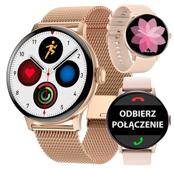 ZEGAREK SMARTWATCH ROZMOWY ZDROWIE 2PASKI J.POLSKI