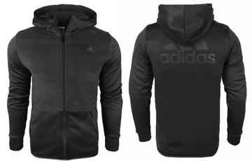 2883 BLUZA ADIDAS CHŁOPIĘCA MŁODZIEŻOWA ROZPINANA Z KAPTUREM OCIEPLANA 152