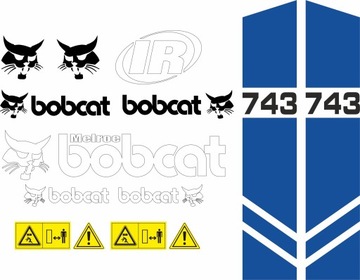 NAKLEJKI BOBCAT 743 MINI ŁADOWARKA KOPARKA