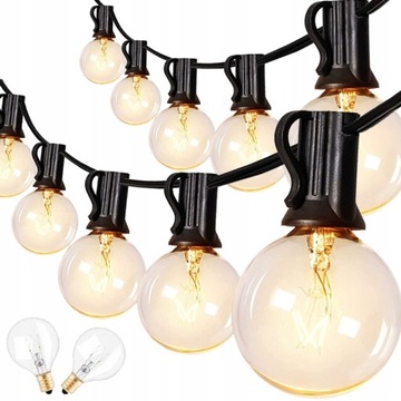 GIRLANDA SOLARNE LAMPKI OGRODOWE ŁAŃCUCH 50LED9.5M