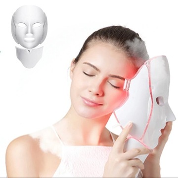 КРАСОТА СВЕТОДИОДНАЯ МАСКА 7 ЦВЕТОВ ДЛЯ ЛИЦА, ШЕИ И ГРУДИ