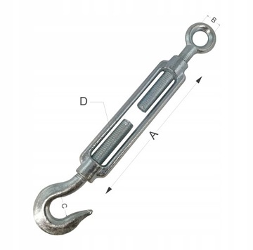 НАТЯЖИТЕЛЬ КАНАТА КРЮК ДЛЯ КАНАТА ВИНТ M5