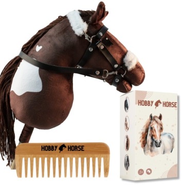 Hobby Horse Kůň Na Tyči A3 Koník S Hřívou Hlava Koně Hřeben Krabička