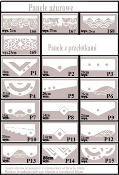 Panel ażurowy do firan ażur 184 wzory panama 120cm