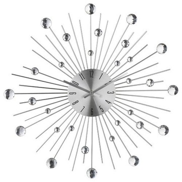 Zegar aluminiowy z cyrkoniami 35 cm