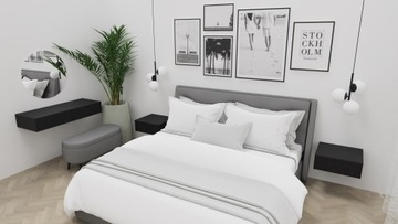 Toaletka wisząca ELEGANCE konsola BIAŁA ryfle 100cm szuflady tip-on biurko