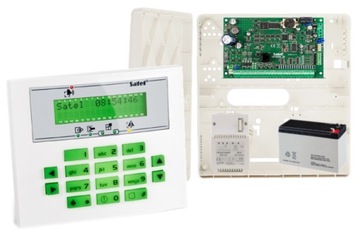 ZESTAW ALARMOWY SATEL INTEGRA 32 ALARM MANIPULATOR KLCDS AKUMULATOR