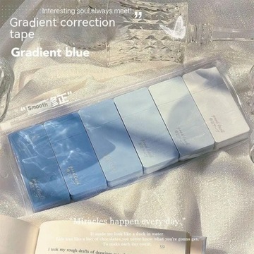 6/12/24 шт./компл. градиентная синяя корректирующая лента, белая корректирующая лента
