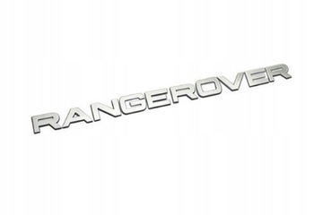 EMBLEMAT LOGO NAPIS RANGE ROVER - SREBRNY MATOWY