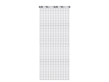 Завіса Зірочки срібляста 100x245 см PartyDeco
