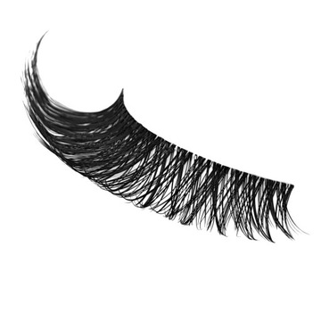 7 накладных ресниц на полоске «КОШАЧИЙ ГЛАЗ», шелк, толстые, длинные, мягкие, 7 пар