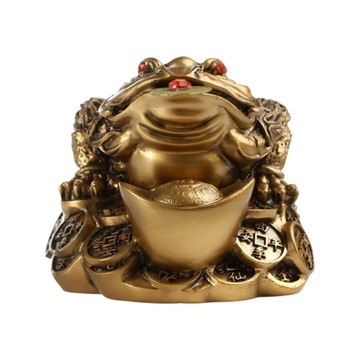 .Feng Shui Money Frog Wealth Statue Home Decoration Figurine Attract Bronze