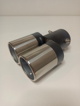 Насадка выхлопной трубы серого цвета, двойная