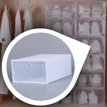 10 x КОРОБКА-ОРГАНИЗАТОР ДЛЯ ОБУВИ С ОТКРЫТКАМИ НАБОР КОРОБОК ДЛЯ ГАРДЕРОБА