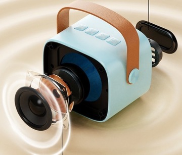 МИКРОФОН БЕСПРОВОДНОЙ ДИНАМИК НАБОР BLUETOOTH КАРАОКЕ СВЕТОДИОДНАЯ ПОДСВЕТКА