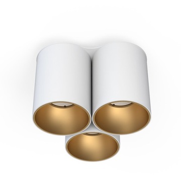 Lampa sufitowa plafon EYE TONE III 10W LED | biały złoty