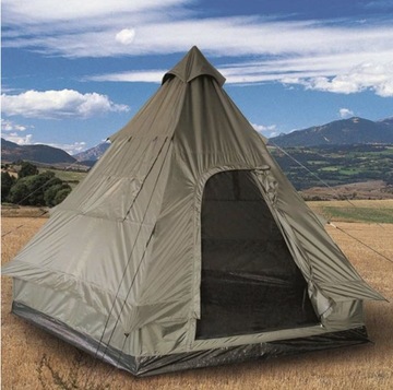 СЕМЕЙНАЯ ТУРИСТИЧЕСКАЯ ПАЛАТКА TIPI MIL-TEC НА 4 ЧЕЛОВЕКА
