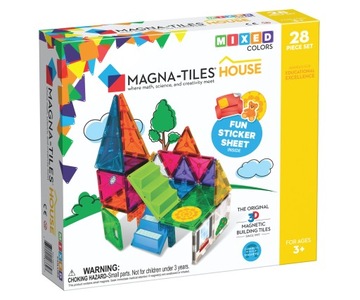 MAGNA-TILES Klocki Magnetyczne Domek House 28 el.