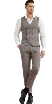 SHEIN KOMPLET ELEGANCKI KAMIZELKA SPODNIE XXL ŁOA