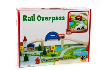 Деревянная автомобильная трасса CITY 40 элементов