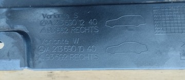 LISTWA PROGOWA PRÓG E KLASA W213 L/P 992 CHROM A2136900940