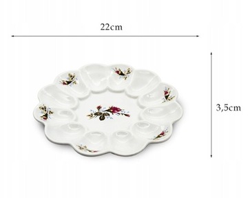 TALERZ TALERZYK NA JAJKA CERAMICZNY PÓŁMISEK RÓŻA WIELKANOC