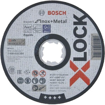 BOSCH TARCZA KORUNDOWA INOX METAL 125x1,0mm X-LOCK
