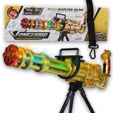KARABIN ZABAWKOWY PISTOLET DLA DZIECI ŚWIATŁO DŹWIĘK PASEK NA RAMIĘ DUŻY