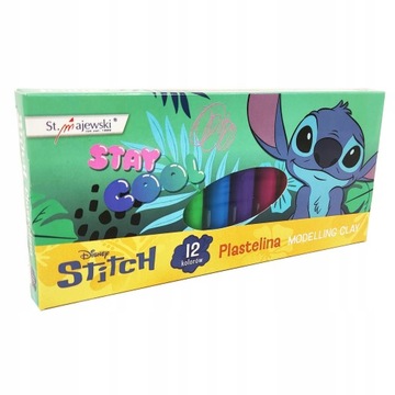Plastelina 12 kolorów Stitch Majewski