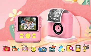 КАМЕРА МГНОВЕННОЙ МГНОВЕННОЙ КАМЕРЫ ДЛЯ ДЕТЕЙ ТЕРМОПРИНТЕР С КАРТОЙ 32 ГБ + 3 РОЛИКА