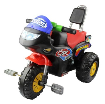 Моторизованный педальный велосипед, полицейский преследователь, 3 колеса