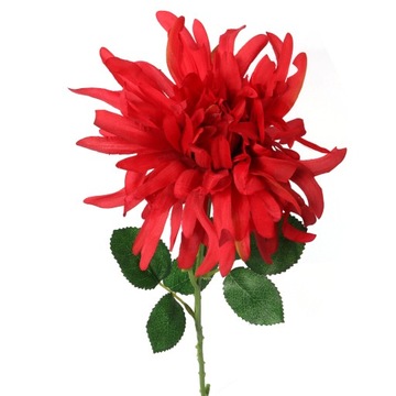 Dalia kwiat sztuczny pojedynka czerwony 70cm