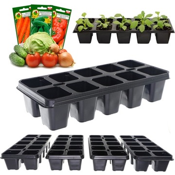 Цветочный горшок, мультигоршок, лоток для семян 5х4, 5 шт.