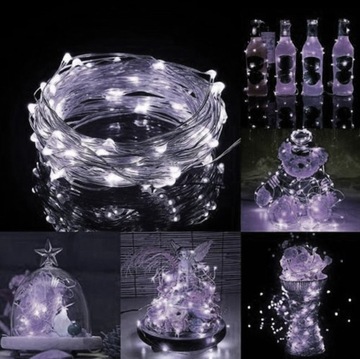 ПРОВОДНЫЕ ЛАМПЫ 10LED ХОЛОДНО-БЕЛЫЕ СТРУННЫЕ СВЕТИЛЬНИКИ MIRKO СВЕТ НА АККУМУЛЯТОРЕ