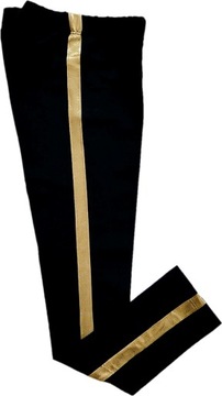 Getry legginsy czarne ze złotym lampasem AIPI 158