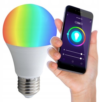 Żarówka LED E27 RGBW 10W 230V APLIKACJA TUYA WIFI