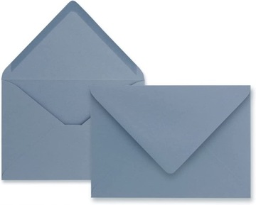 25 kopert - szaro-niebieskie - DIN C6 - 114 x 162