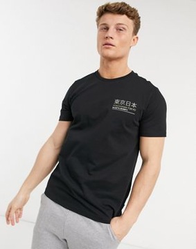 BURTON MENSWEAR T-SHIRT Z NADRUKIEM CZARNY S 1VAE