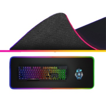 Podkładka pod mysz PODŚWIETLANA GAMINGOWA LED 90cm